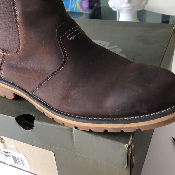 Timberland Men’s Chelsea Brown Leather Boots size 12 - Picture 11 of 14